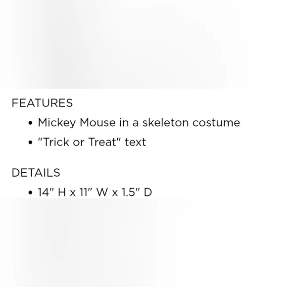 Mickey Mouse Halloween Skeleton Trick or Treat Wall Art - Black Frame NWT. - Picture 11 of 11